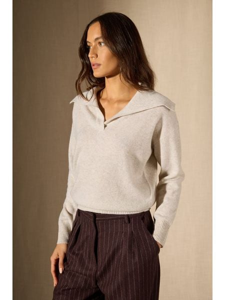 Perfect Cashmere Kaszmirowy sweter "Crimson" w kolorze kremowym rozmiar: S. Brązowe swetry oversize Perfect Cashmere, s, bez wzorów, z kaszmiru, bez ramiączek. Za 393,45 zł.