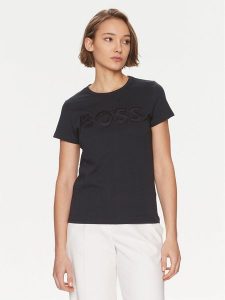 Boss T-Shirt Eventsa 50514967 Granatowy Regular Fit. Niebieskie t-shirty Boss, xl, bez wzorów, z bawełny, bez kołnierzyka, bez ramiączek. Za 249,99 zł.
