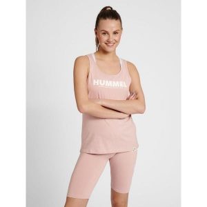 Damski tank top Hummel Legacy. Białe topy Hummel, xs, bez wzorów, klasyczne, bez kołnierzyka, bez ramiączek. Za 93,50 zł.