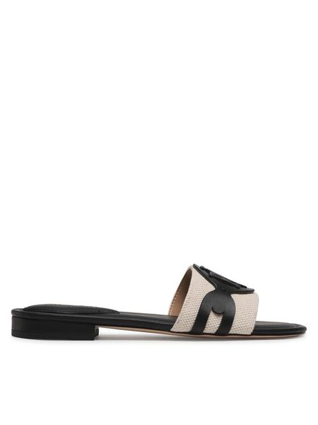 LAUREN RALPH LAUREN Klapki Alegra 802826823004 Beżowy. Brązowe klapki Lauren Ralph Lauren, bez wzorów, z materiału, bez obcasa. Za 309,99 zł.