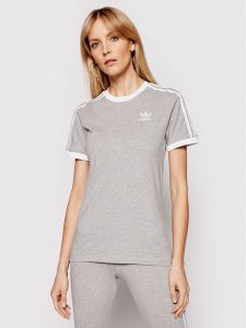 Adidas T-Shirt adicolor Classics 3-Stripes GN2909 Szary Regular Fit. Szare t-shirty ADIDAS, bez wzorów, z bawełny, bez kołnierzyka, bez ramiączek. Za 89,99 zł.