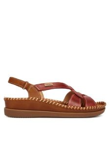 Pikolinos Sandały Cadaques W8K-1839C2 Czerwony. Czerwone sandały Pikolinos, bez wzorów, ze skóry, bez obcasa, na płaskiej podeszwie, bez zapięcia. Za 559,99 zł.