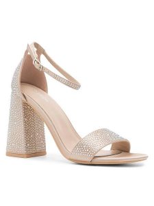 DeeZee Sandały KL-F3496-1 Złoty. Żółte sandały DeeZee, bez wzorów, z materiału, bez obcasa, na słupku, bez zapięcia. Za 139,99 zł.