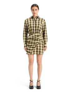 Scotch & Soda Sukienka w kolorze czarno-żółtym rozmiar: 36. Czarne sukienki Scotch & Soda, bez wzorów, bez kołnierzyka, bez ramiączek, mini, kopertowe. Za 218,57 zł.