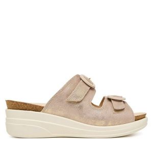 Klapki Ara. Brązowe klapki Ara, bez wzorów, bez obcasa. Za 489,99 zł.