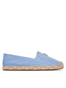 Tommy Hilfiger Espadryle Chambray Espadrille FW0FW08539 Niebieski. Niebieskie espadryle TOMMY HILFIGER, bez wzorów, z materiału, bez obcasa. Za 199,99 zł.