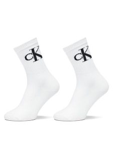 Calvin Klein Jeans Skarpety długie 701228811 Biały. Białe skarpetki Calvin Klein Jeans, bez wzorów, z bawełny. Za 59,99 zł.