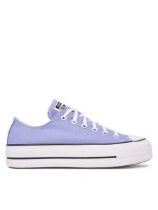 Converse Trampki Chuck Taylor All Star Lift Platform A16105C Fioletowy. Fioletowe trampki Converse, bez wzorów, z materiału, bez zapięcia. Za 399,99 zł.