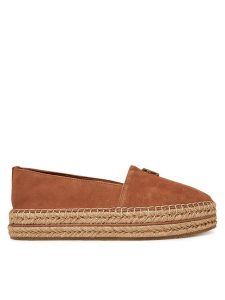 Tommy Hilfiger Espadryle Suede Platform Espadrille FW0FW08586 Brązowy. Brązowe espadryle TOMMY HILFIGER, bez wzorów, ze skóry, bez obcasa. Za 329,99 zł.