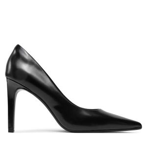 Szpilki Calvin Klein. Czarne szpilki Calvin Klein, bez wzorów, bez obcasa. Za 379,99 zł.