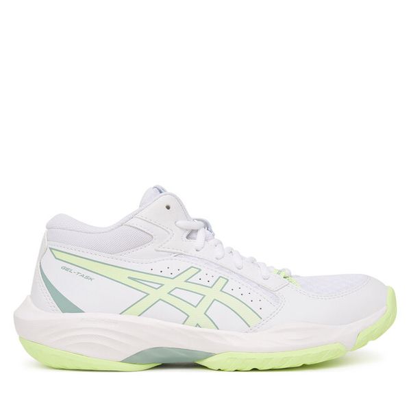 Buty halowe Asics. Białe buty sportowe ASICS, bez wzorów, bez zapięcia. Za 409,99 zł.