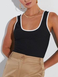 Milan Kiss Top w kolorze czarno-białym rozmiar: M. Białe topy Milan Kiss, m, bez wzorów, bez kołnierzyka, bez ramiączek. Za 129,95 zł.