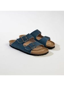 BACKSUN Klapki "Bali" w kolorze granatowym rozmiar: 42. Niebieskie klapki Backsun, bez wzorów, z otwartym noskiem, bez obcasa. Za 130,99 zł.