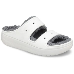 Japonki Crocs Classic Cozzzy Sandal. Białe klapki Crocs, bez wzorów, z materiału, bez obcasa. Za 202,99 zł.