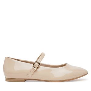 Baleriny Tamaris. Brązowe balerinki Tamaris, bez wzorów, bez obcasa, bez zapięcia. Za 209,99 zł.