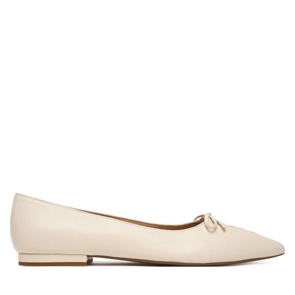 Baleriny LAUREN RALPH LAUREN. Białe balerinki Lauren Ralph Lauren, bez wzorów, bez obcasa, bez zapięcia. Za 468,99 zł.
