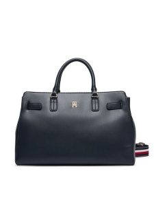 Tommy Hilfiger Torebka Th Joy Satchel Corp AW0AW19318 Granatowy. Niebieskie torebki klasyczne TOMMY HILFIGER, bez wzorów, ze skóry, bez dodatków. Za 649,99 zł.