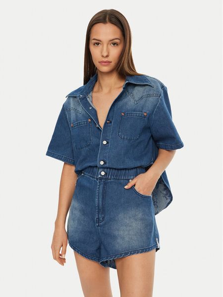 One Teaspoon Kombinezon Taylor 26693 Niebieski Regular Fit. Niebieskie sukienki One Teaspoon, xs, bez wzorów, z bawełny, bez kołnierzyka, bez ramiączek. Za 649,99 zł.