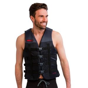 Kamizelka Jobe Dual Life Vest Black [S/M] 20553. Czarne kamizelki JOBE, m, bez wzorów, bez kołnierzyka, bez ramiączek, bez kaptura. Za 246,66 zł.