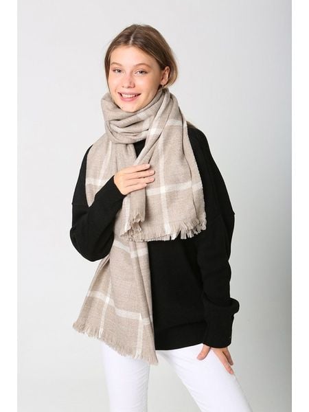 Lucky Bees Szal w kolorze beżowym - 180 x 70 cm rozmiar: onesize. Brązowe szaliki Lucky Bees, bez wzorów, z materiału. Za 104,64 zł.