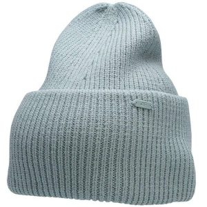 Czapka damska 4F. Niebieskie czapki 4f, bez wzorów, z materiału, eleganckie. Za 41,99 zł.