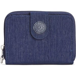 Portfel "New Money" w kolorze granatowym - 12,5 x 9,5 x 3 cm. Portfele marki Kipling. W wyprzedaży za 64,95 zł.