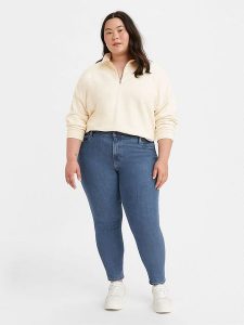 Levi´s Dżinsy "721" - Skinny fit - w kolorze niebieskim rozmiar: W42/L30. Niebieskie jeansy z aplikacjami. Za 127,35 zł.