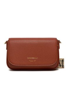 Emporio Armani Torebka EW000538 AF12103 M6030 Brązowy. Brązowe listonoszki Emporio Armani, bez wzorów, ze skóry, bez dodatków. Za 689,99 zł.
