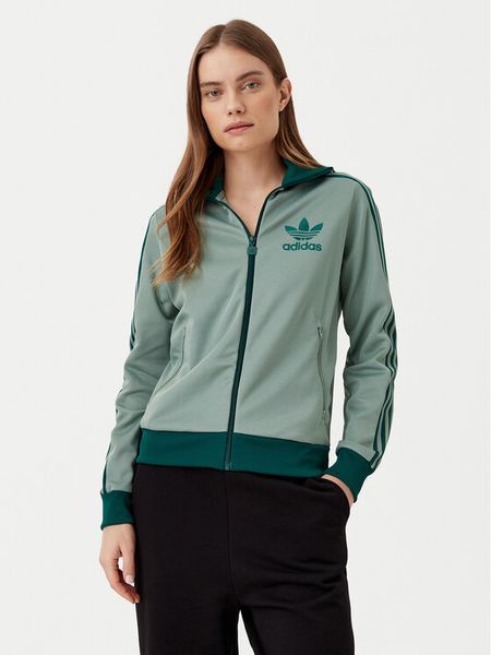 Adidas Bluza Beckenbauer JC5809 Zielony Regular Fit. Zielone bluzy ADIDAS, xs, bez wzorów, z bawełny, bez kaptura. Za 279,99 zł.