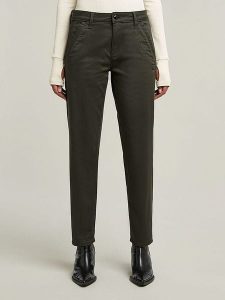 G-Star Spodnie chino "Kate" - Boyfriend fit - w kolorze szarym rozmiar: W28. Szare chinosy G-Star, bez wzorów. Za 162,49 zł.