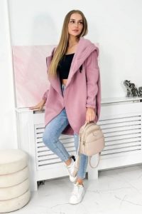 Bluza z krótkim suwakiem ciemny róż. Czerwone bluzy KESI, l, bez wzorów, z bawełny, bez kaptura. Za 355,46 zł.