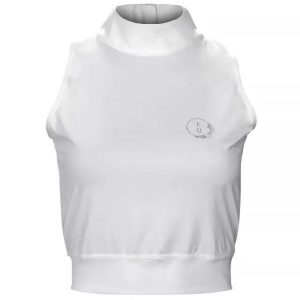 Koszulka damska croptop EQUESTRIAN QUEEN Rylee 24SS. Białe bluzki EQUESTRIAN QUEEN, m, bez wzorów, sportowe, bez kołnierzyka, bez ramiączek. Za 150,99 zł.