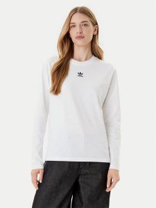 Adidas Bluzka Essentials JW7454 Biały Regular Fit. Białe bluzki ADIDAS, s, bez wzorów, z bawełny, bez kołnierzyka, bez ramiączek. Za 159,99 zł.
