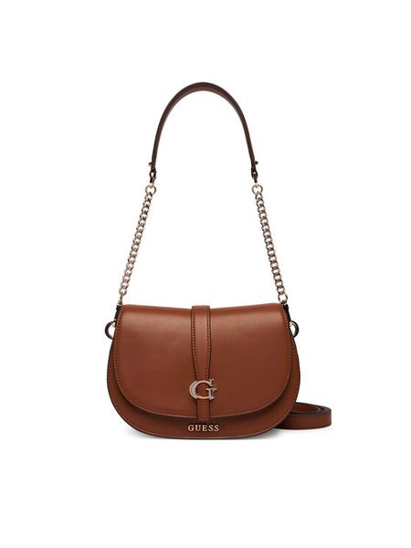 Guess Torebka Carrie HWVG98 96200 Brązowy. Brązowe torebki klasyczne Guess, z aplikacjami, ze skóry, bez dodatków. Za 589,99 zł.