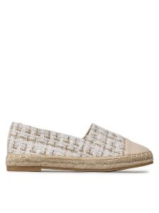 DeeZee Espadryle WSS990-104 Beżowy. Brązowe espadryle DeeZee, bez wzorów, ze skóry, bez obcasa. Za 99,99 zł.