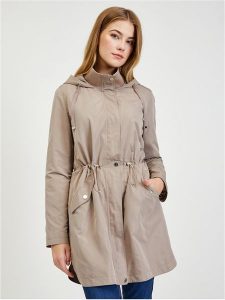 Orsay Parka w kolorze szarobrązowym rozmiar: 36. Brązowe płaszcze Orsay, bez wzorów, bez kaptura. Za 134,95 zł.