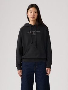 Levi's Bluza w kolorze czarnym rozmiar: L. Czarne bluzy Levi's®, l, bez wzorów, z kapturem. Za 166,10 zł.