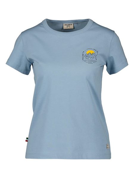 DOLOMITE Koszulka "Strenta G3" w kolorze błękitnym rozmiar: S. Niebieskie bluzki Dolomite, s, bez wzorów, z bawełny, bez kołnierzyka, bez ramiączek. Za 65,38 zł.