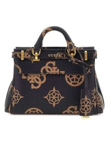 Guess Torebka w kolorze czarnym - 24 x 16 x 7 cm rozmiar: onesize. Czarne torebki klasyczne Guess, z aplikacjami, z materiału, przez ramię, bez dodatków. Za 412,88 zł.