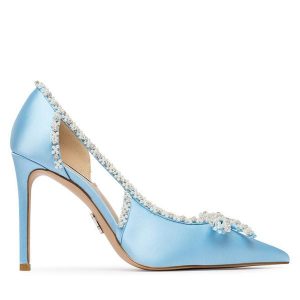 Szpilki Steve Madden. Niebieskie szpilki Steve Madden, bez wzorów, bez obcasa. Za 689,99 zł.