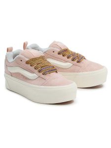 Vans Skórzane sneakersy "Knu Stack" w kolorze jasnoróżowo-białym rozmiar: 39. Białe trampki Vans, bez wzorów, bez zapięcia. Za 184,46 zł.