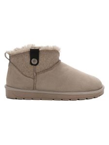 ISLAND BOOT Botki zimowe "Ifza" w kolorze szarobrązowym rozmiar: 37. Brązowe botki Island Boot, na zimę, bez wzorów, bez obcasa, bez zapięcia. Za 127,35 zł.