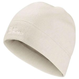 Czapka zimowa dla dorosłych Jack Wolfskin Real Stuff. Białe czapki Jack Wolfskin, bez wzorów, z polaru, sportowe. Za 63,84 zł.