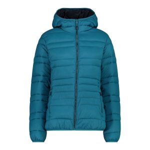 Damska kurtka z kapturem CMP. Niebieskie kurtki CMP, na zimę, xs, bez wzorów, z puchu, z kapturem. Za 404,00 zł.
