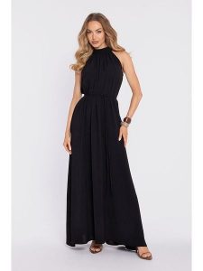 Made of emotion Sukienka w kolorze czarnym rozmiar: onesize. Czarne sukienki Made Of Emotion, bez wzorów, z tkaniny, bez kołnierzyka, bez ramiączek, maxi. Za 244,99 zł.