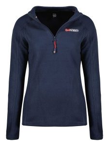 Geographical Norway Bluza polarowa "Tug" w kolorze granatowym rozmiar: L. Niebieskie bluzy Geographical Norway, l, bez wzorów, z polaru, bez kaptura. Za 74,63 zł.