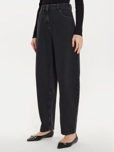 TWINSET Jeansy 242AT2274 Czarny Carrot Fit. Czarne jeansy Twinset, bez wzorów, z bawełny. Za 539,99 zł.