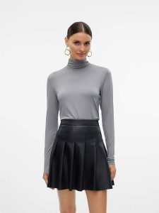 Vero Moda Koszulka w kolorze szarym rozmiar: XL. Szare bluzki Vero Moda, xl, bez wzorów, bez kołnierzyka, bez ramiączek. Za 28,51 zł.
