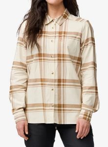 Koszula turystyczna damska Fjallraven Ovik Lite Flannel Shirt. Brązowe koszule Fjällräven, s, bez wzorów, z bawełny, bez kołnierzyka, bez ramiączek. Za 390,49 zł.