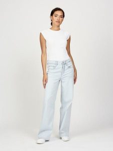 GANG JEANS Dżinsy "Amelie" - Comfort fit - w kolorze błękitnym rozmiar: W28. Niebieskie jeansy GANG JEANS, z aplikacjami, z jeansu, z podwyższonym stanem. Za 322,95 zł.